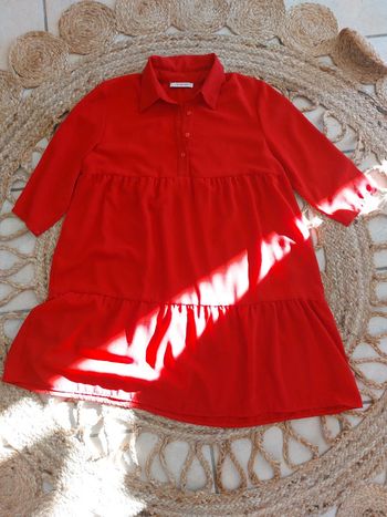 Robe chemise rouge Vintage Love