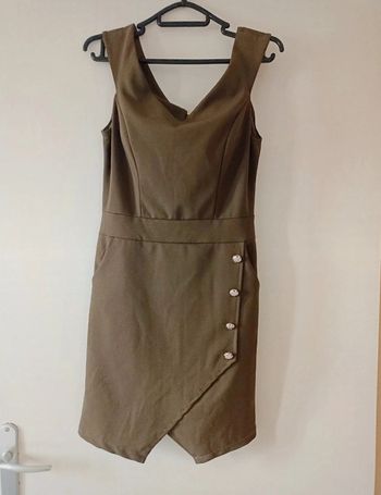 Robe de soirée kaki taille 36