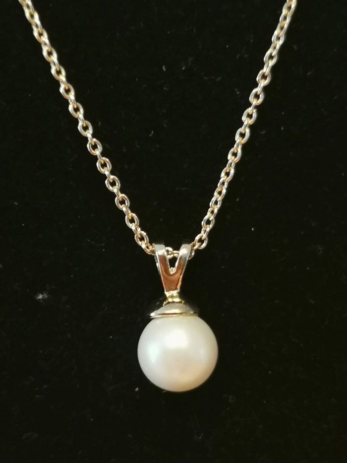 Collier. Perle d'eau douce. - photo numéro 2