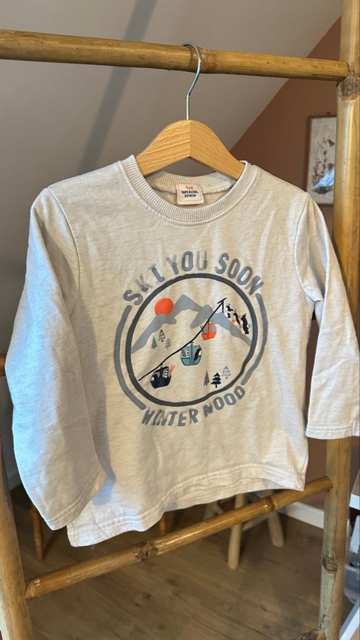 💜 Pyjama deux pièces blanc motif hiver tape à l’œil 5 ans 💜 - photo numéro 9