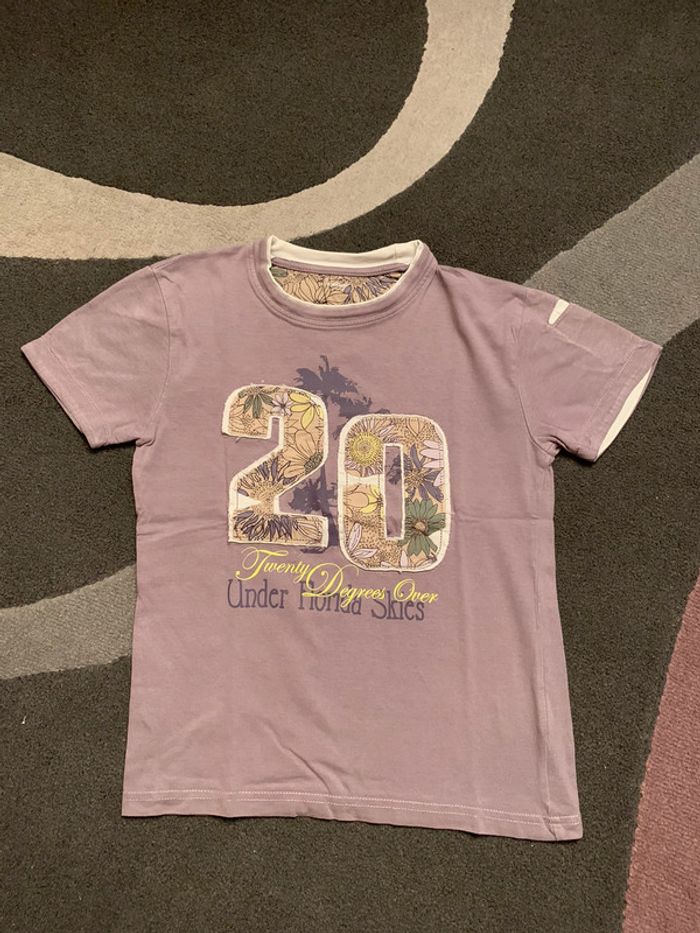Tshirt violet Vertbaudet taille 8 ans
