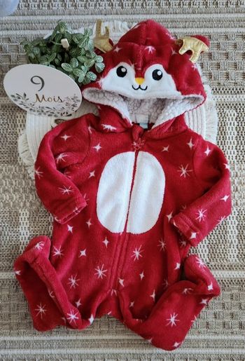 Pyjama Combinaison Bébé Garçon 9mois Rouge
