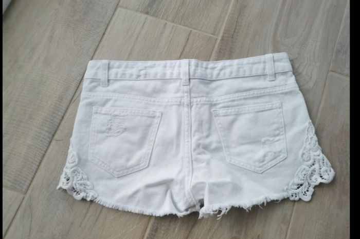 Short jean blanc - photo numéro 2
