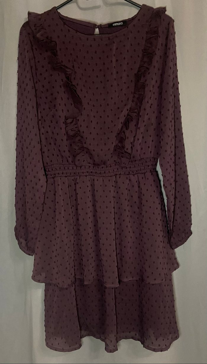 Robe  bordeaux/violet »Esmara »manches longues