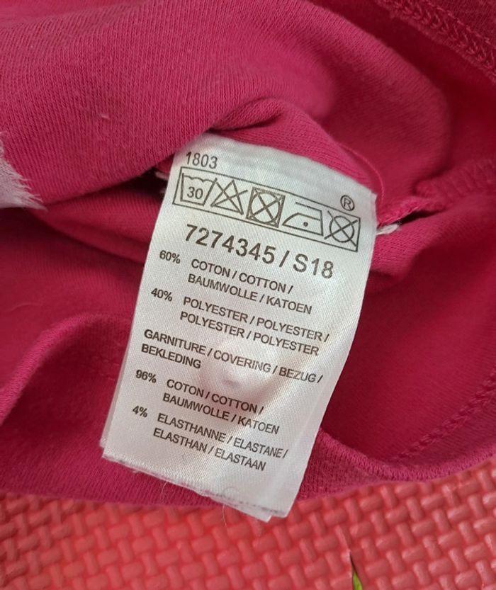 T-shirt manches longues fushia oiseau, taille 6 mois (68 cm) - photo numéro 4