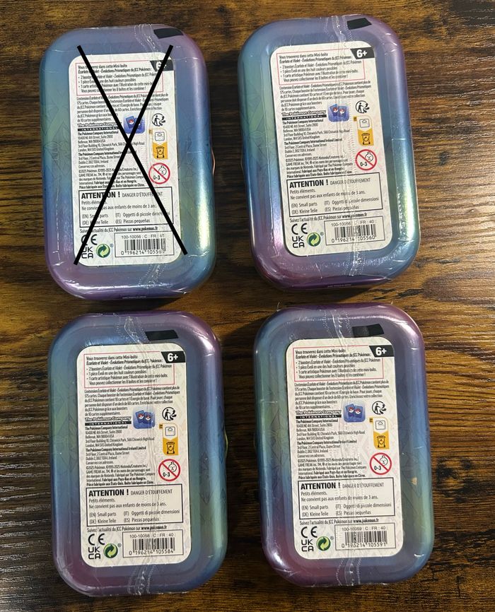 lot de 4 mini tin ev8.5 Évolutions Prismatiques - photo numéro 2