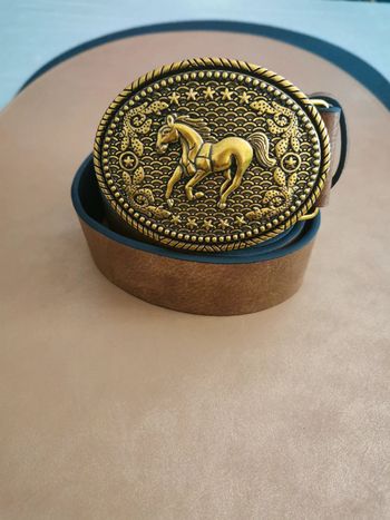 Ceinture de cowboy country cheval doré