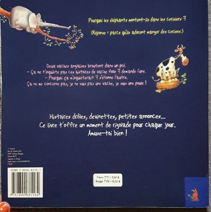 Livre Jeunesse "365 Blagues" (Dès 7 ans) / Éd. Hemma - photo numéro 2