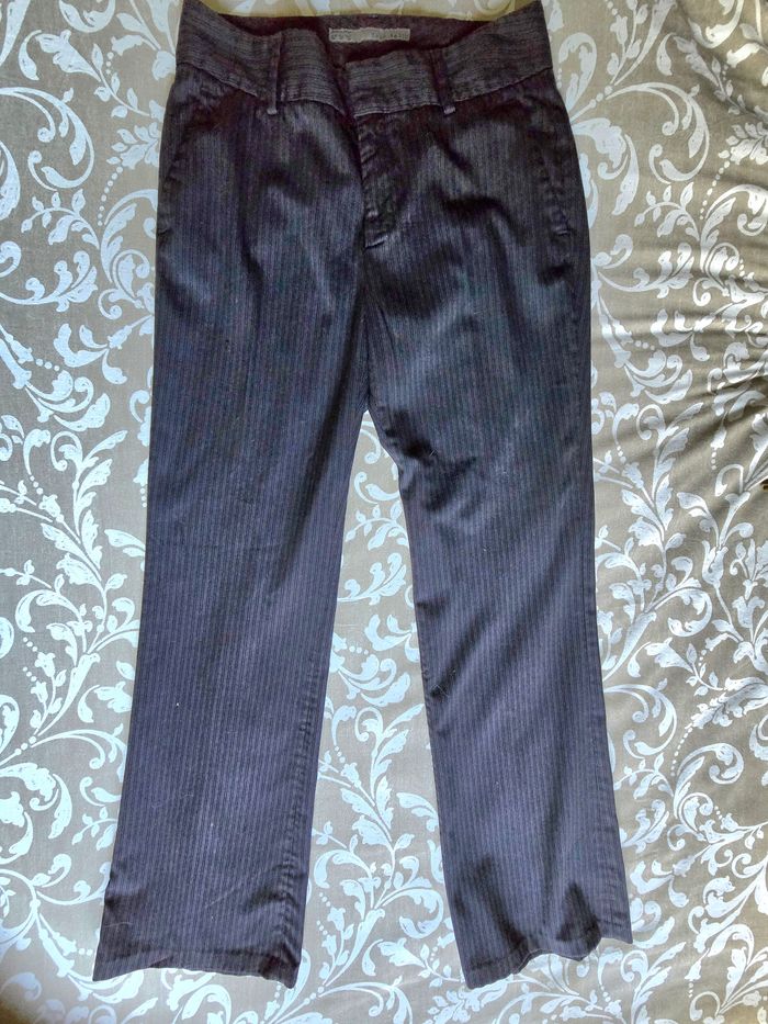 📌 Pantalon Zara Basic Noir Fines Rayures - photo numéro 7