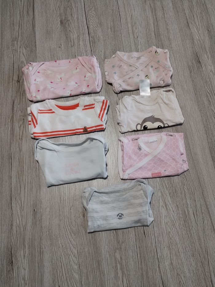 Lot de 7 bodies 3 mois fille - photo numéro 2