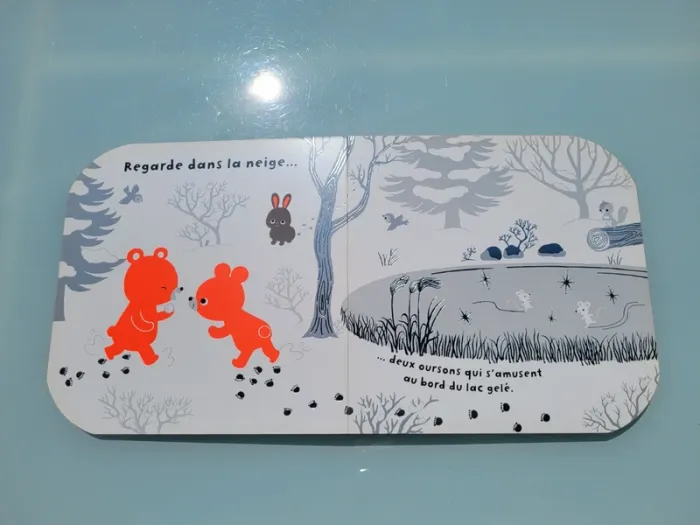Livre à toucher grand format 🐇 Regarde dans la neige 🌨 - photo numéro 5