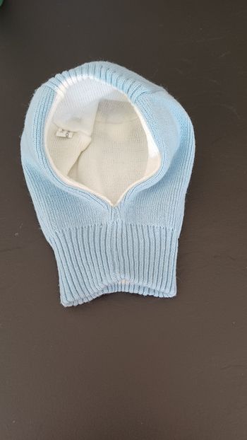 Cagoule bébé vintage  bleue claire 8 a 18mois 