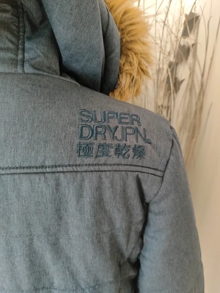 Doudoune Superdry M gris bleuté et rose - photo numéro 10