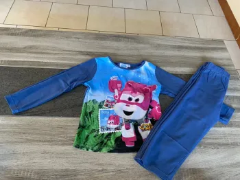 Pyjama manches longues super wings 5 ans bleu