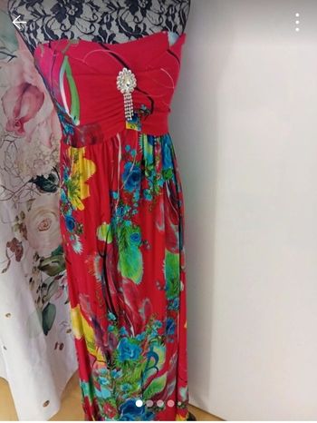 Robe bustier p'tit bijoux strass matière douce bretelles transparente fournis avec 