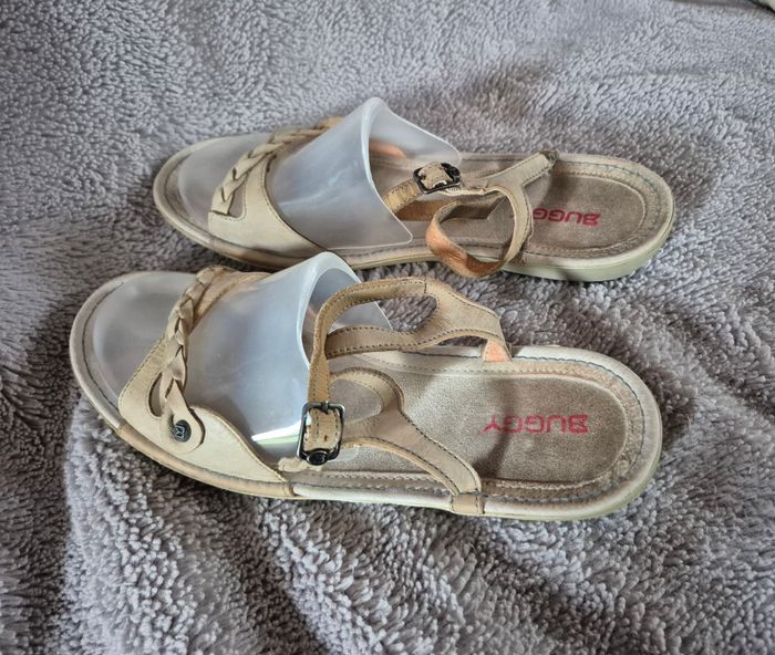 Sandales Buggy en cuir beige clair - photo numéro 8