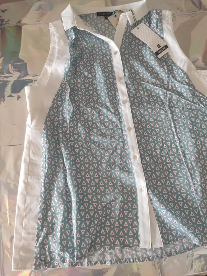 Chemise été coton sans manches taille 6 - photo numéro 8