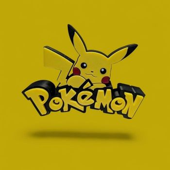 Logo 3d pokémon Pikachu en
