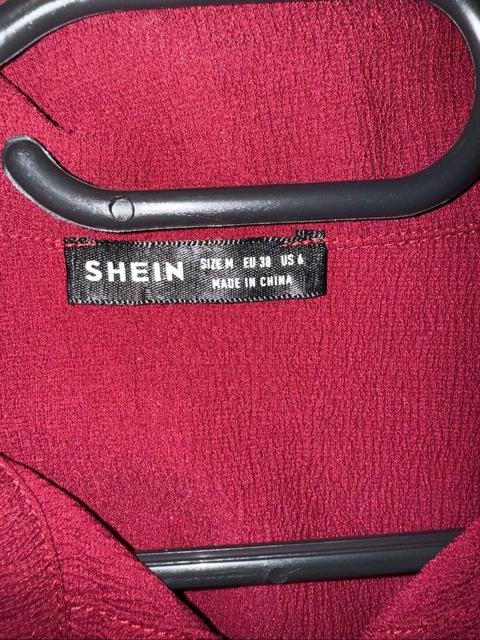 Chemise Shein rouge bordeaux - Taille 38 - Neuve jamais portée - photo numéro 3