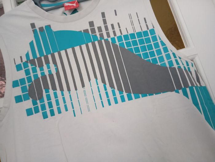 Débardeur Puma t L blanc vert - photo numéro 2