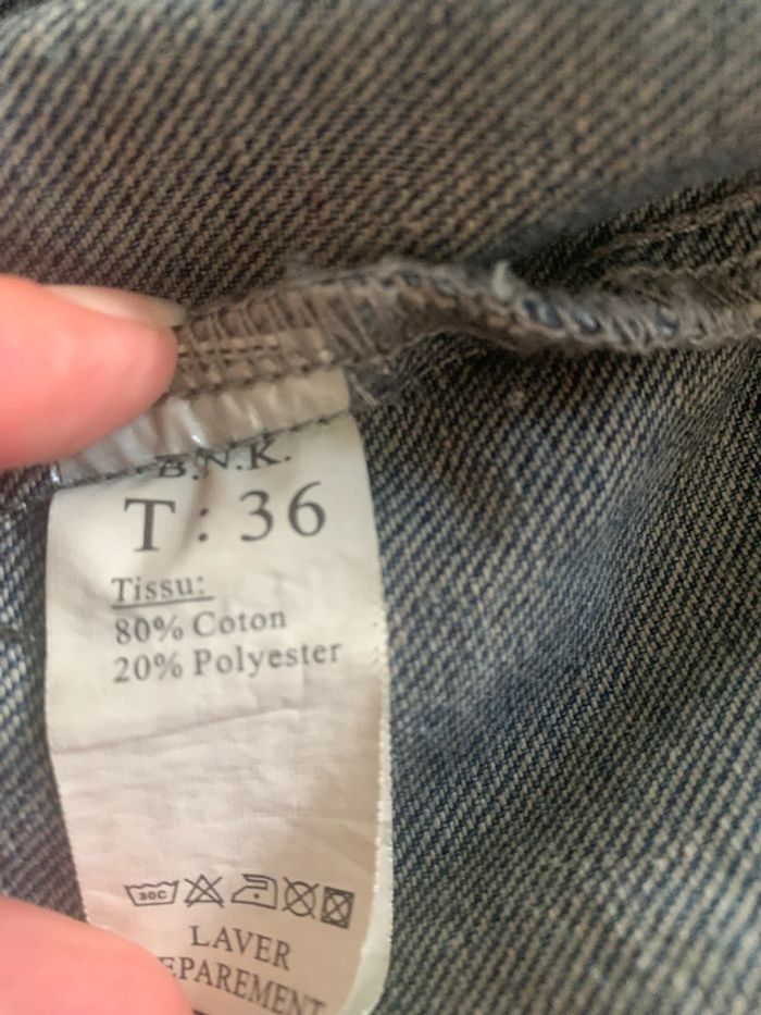 Veste B n K en jean taille 36 coupe droite - photo numéro 11