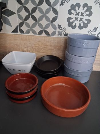 Lot de ramequins et petits plats – parfait pour raclette, gratins, tapas