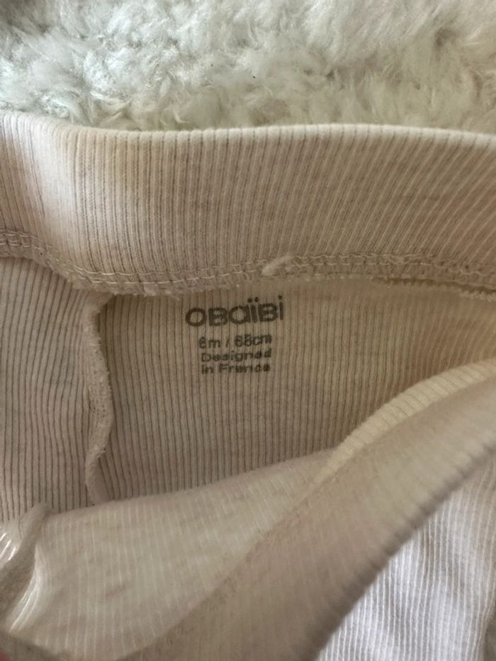 Lot de 4 pantalons / bermuda / legging | Obaibi | Taille 6 mois - photo numéro 8