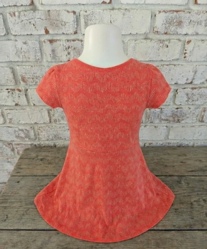Robe Kiabi Fille - 5 ans (108-113 cm) - Corail Motifs Zig-Zag - photo numéro 2