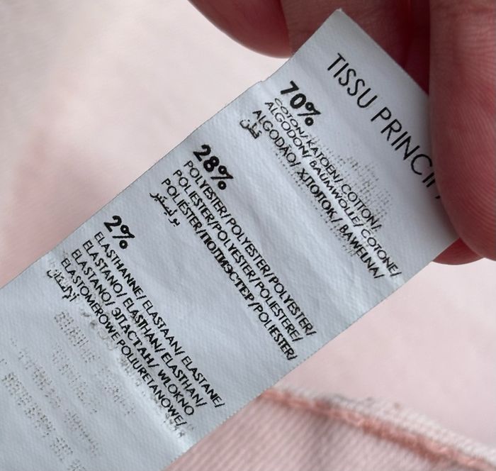 💗 Jupe courte rose clair effet jean – Mim – Taille 40 - photo numéro 6