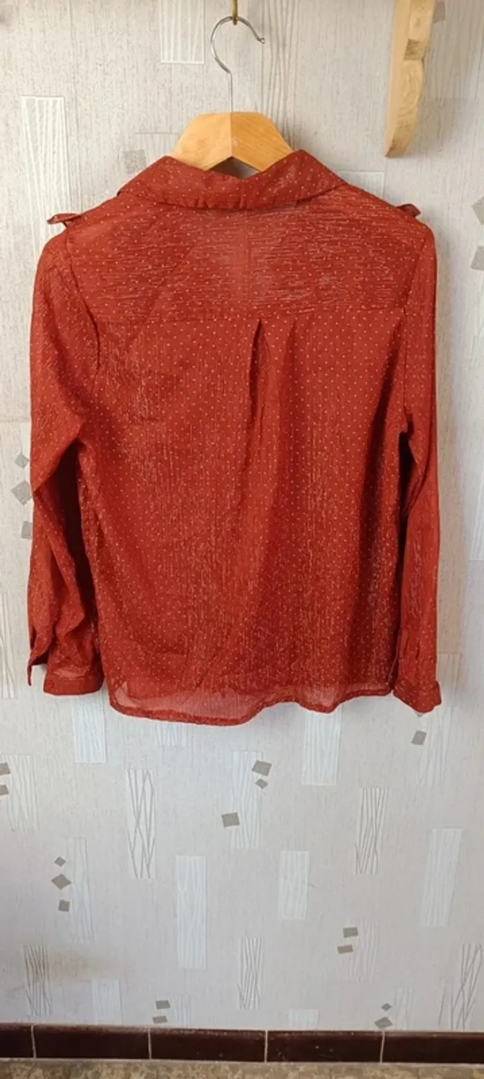 173- blouse, Lilie rose , Taille 38 - photo numéro 3
