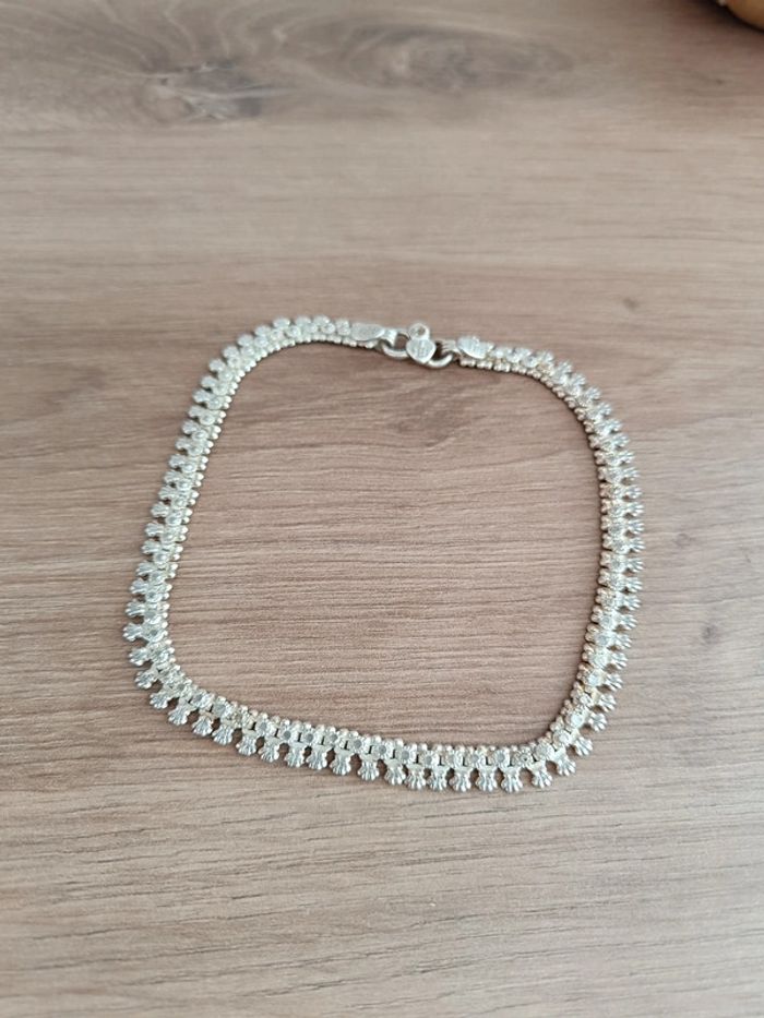 Bracelet cheville argenté - photo numéro 2