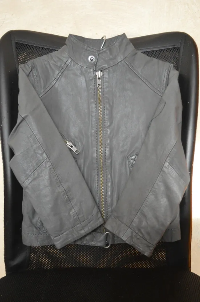 Blouson cuir IKKS garcon 4 ans