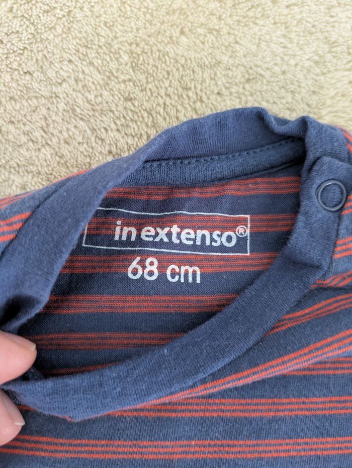 In Extenso - T-Shirt Manches Longues Bébé Rayé - photo numéro 2