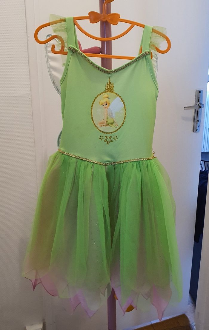 Déguisement fée clochette avec ailes 5-6 ans
