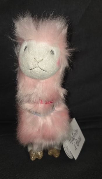 Peluche Lama rose pm 20 cm - Histoire d'ours