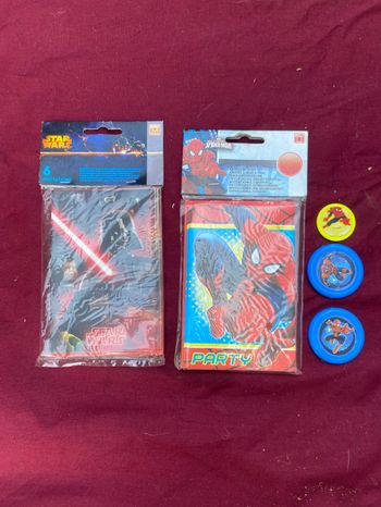 Carte d’invitation Spiderman et star wars