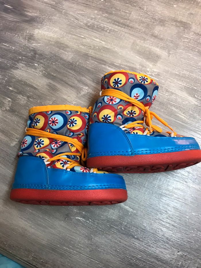 Boots bleu, rouge et multicolore - photo numéro 3