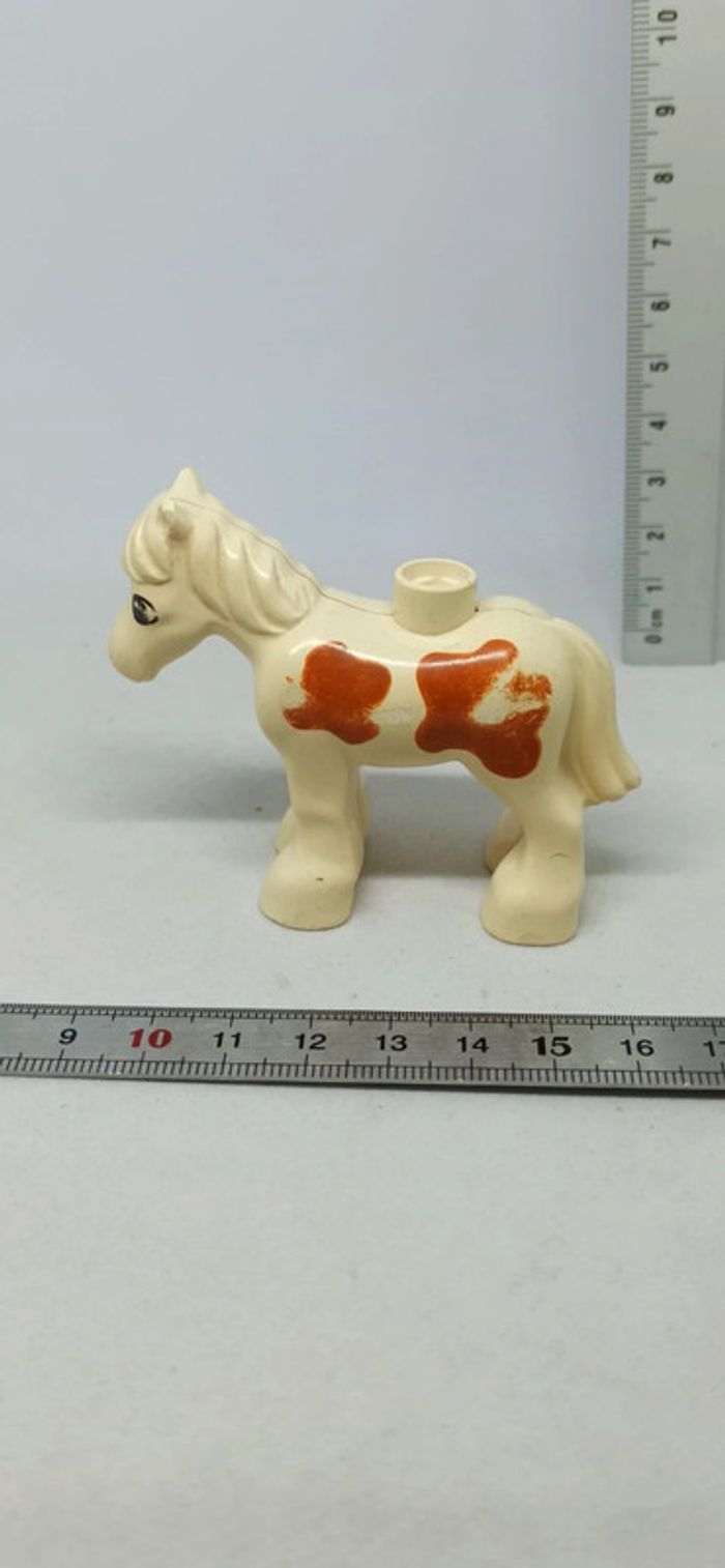 Poney blanc et marron lego duplo - photo numéro 2