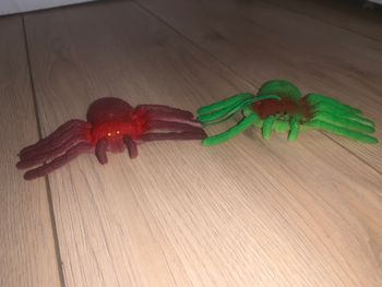 2 araignées en plastique