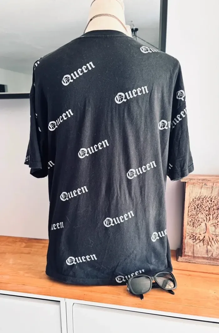 🌸 tee shirt noir à l’effigie de « queen » taille 36 38 s m #jennyfer - photo numéro 5