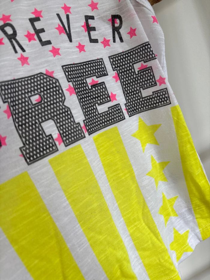 débardeur blanc rose jaune taille 10 ans - photo numéro 4