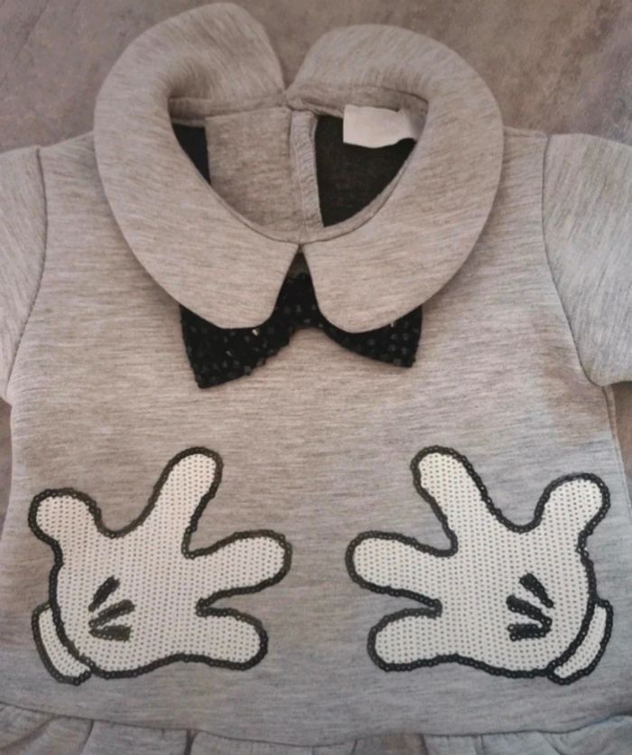 Robe à manches courtes bébé chic fille 6 mois Minnie NEUVE - photo numéro 2