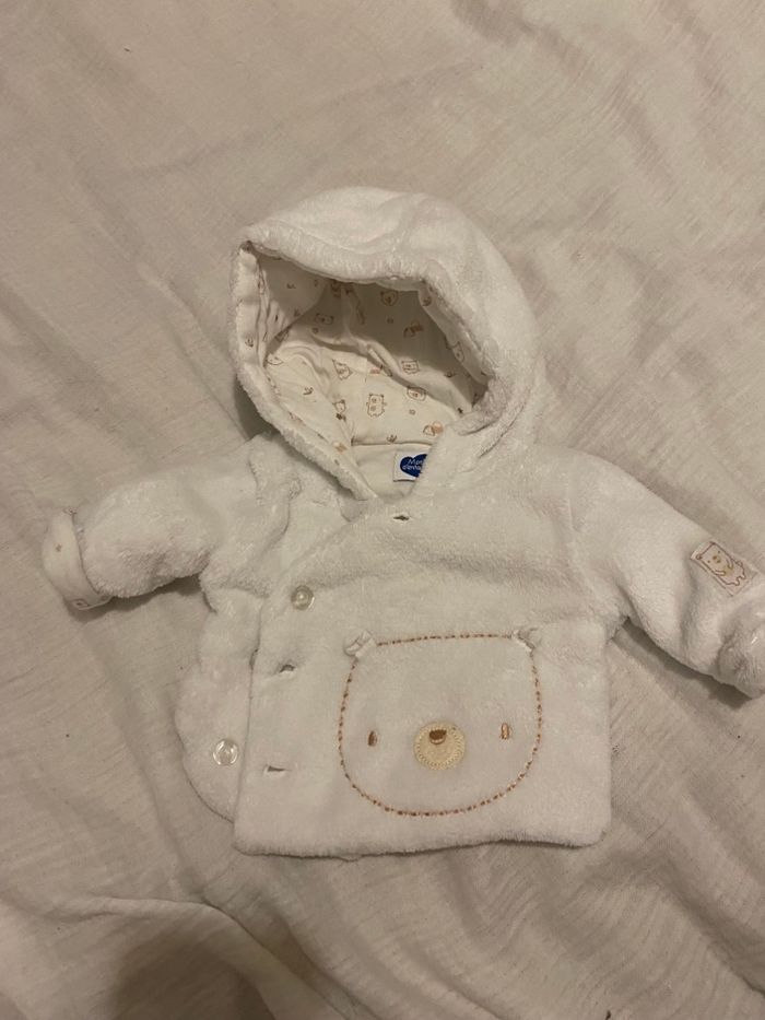 Petit manteau tout doux 1 mois  mot d’enfant