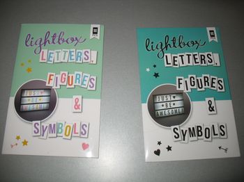2 PAQUETS DE LETTRES POUR BOITE LUMINEUSE - NEUF - n°17