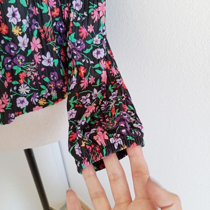 Blouse Fleurie A Manches Longues Taille S Marque Pimkie - photo numéro 4