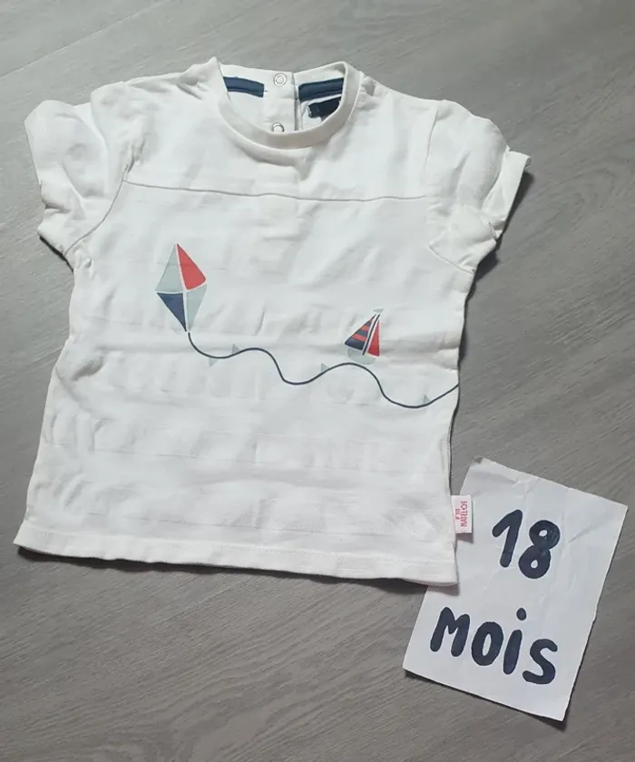 Maillot t-shirt manches courtes 18mois garçon - photo numéro 2
