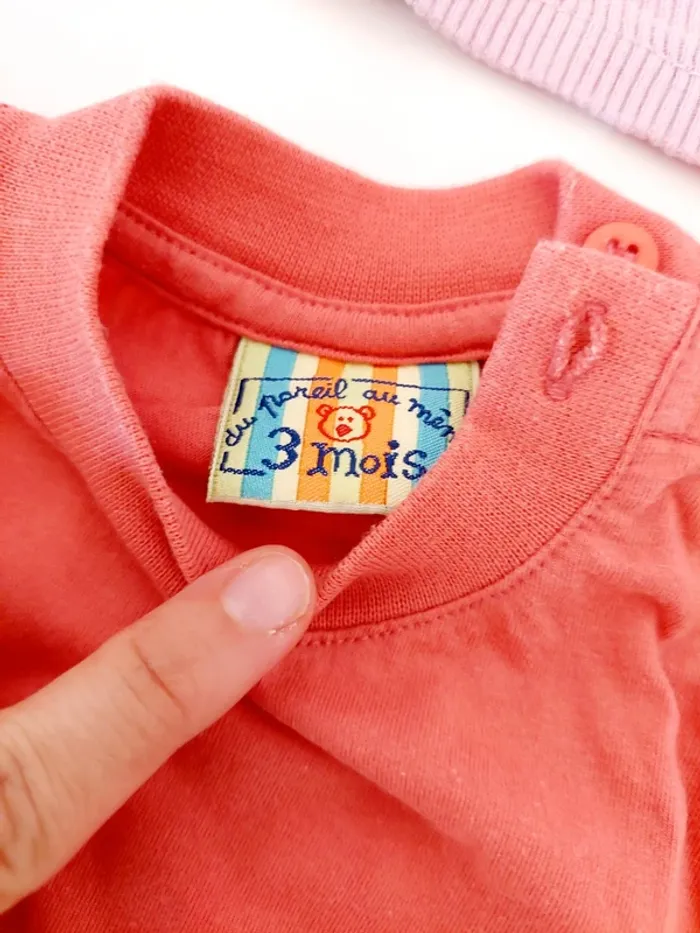 Lot t-shirt fille 3 mois - photo numéro 3