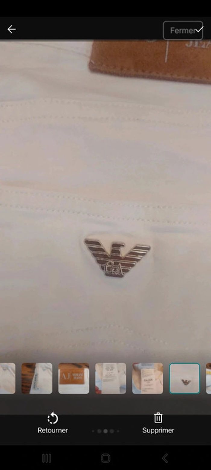 Pantalon Armani Jeans blanc taille eu 25 fr 34 - photo numéro 13