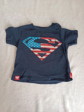 T-shirt bleu marine superman 18 mois