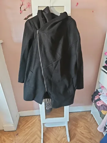 Manteau fin noir t46